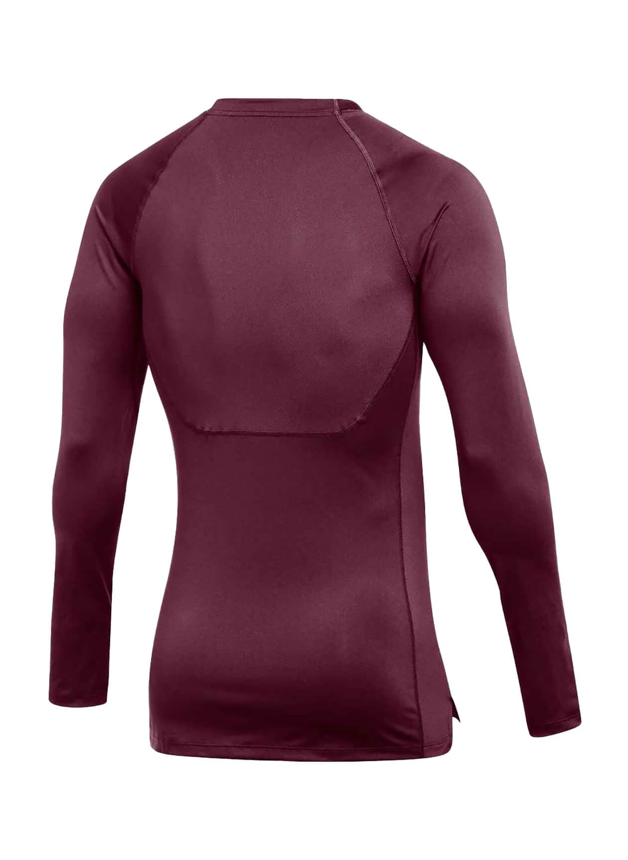 Nike Men's Pro Tight Long-Sleeve T-Shirt - Deep Maroon / White 3XL
