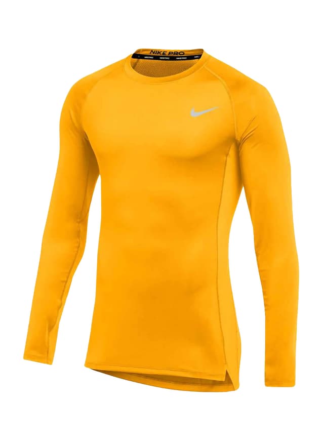 Nike Men's Pro Tight Long-Sleeve T-Shirt - Sundown / White (716) 3XL