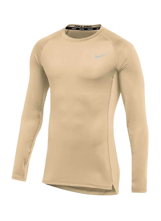 Nike Men's Pro Tight Long-Sleeve T-Shirt - Team Gold / White (783) 3XL