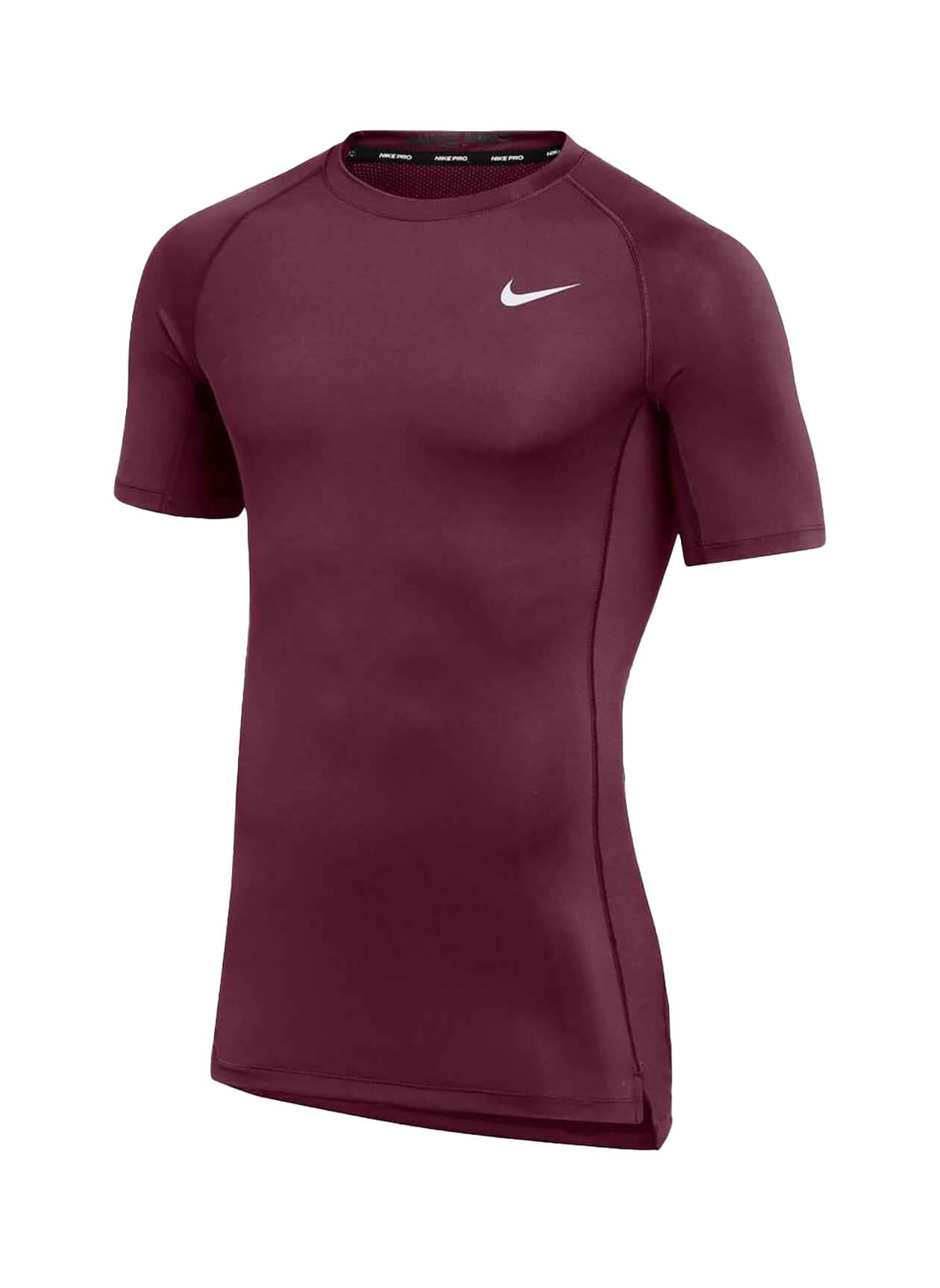 Nike Men's Pro Tight T-Shirt - Deep Maroon / White 3XL