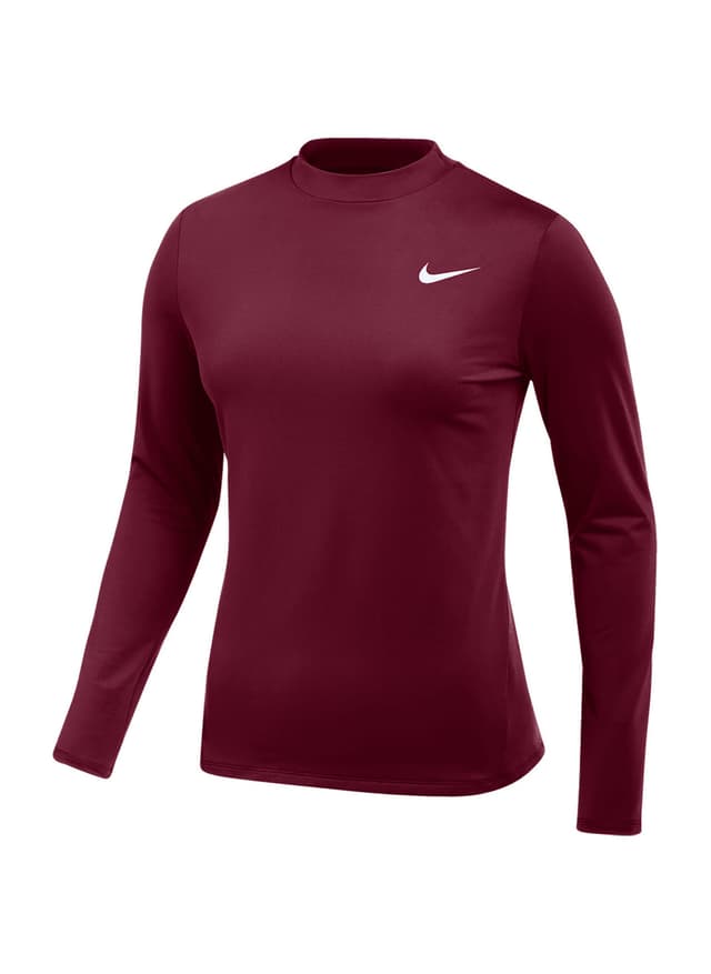 Nike Women's Pro Intertwist Long-Sleeve T-Shirt - Deep Maroon / White LG