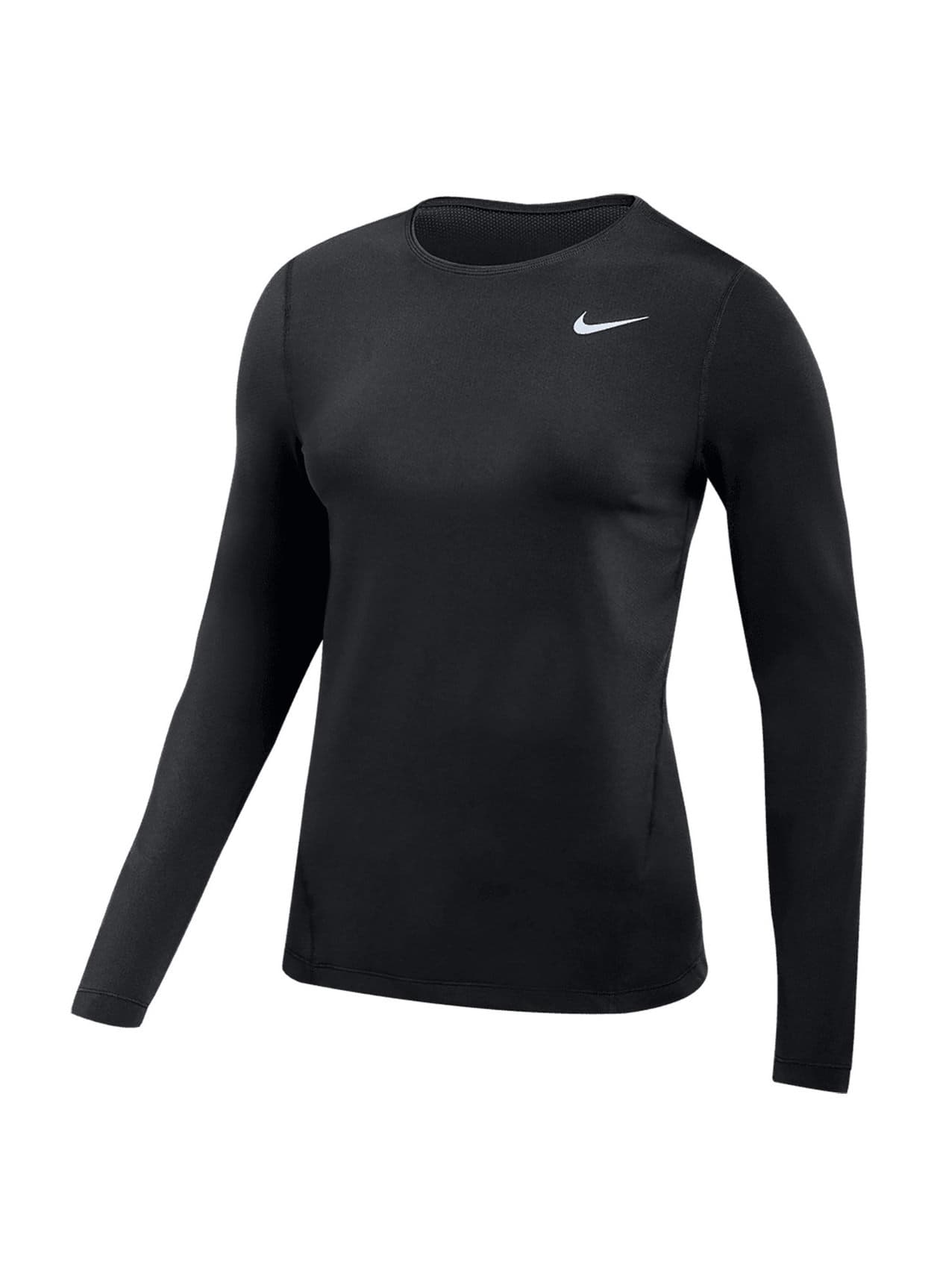 Nike Women's Pro Long-Sleeve Mesh T-Shirt - Black LG