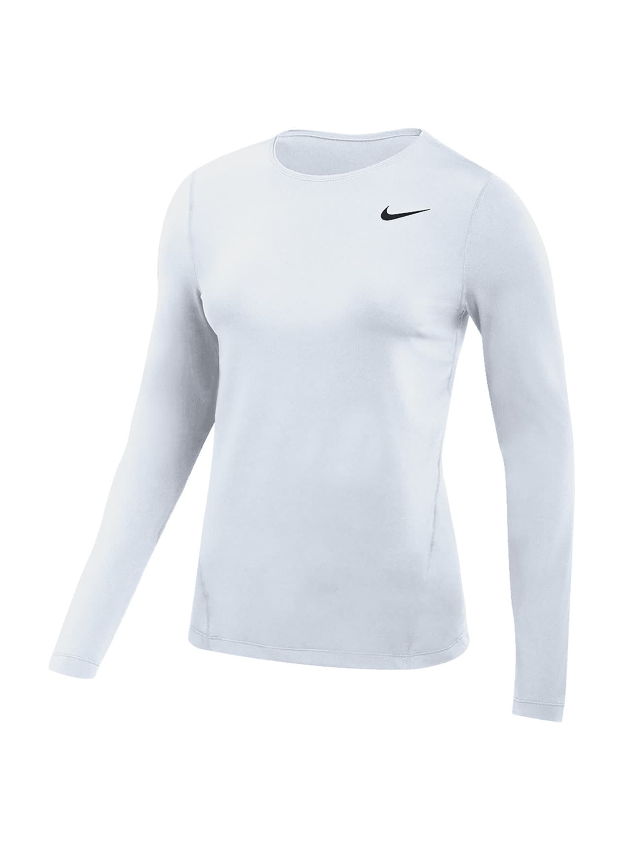 Nike Women's Pro Long-Sleeve Mesh T-Shirt - White LG