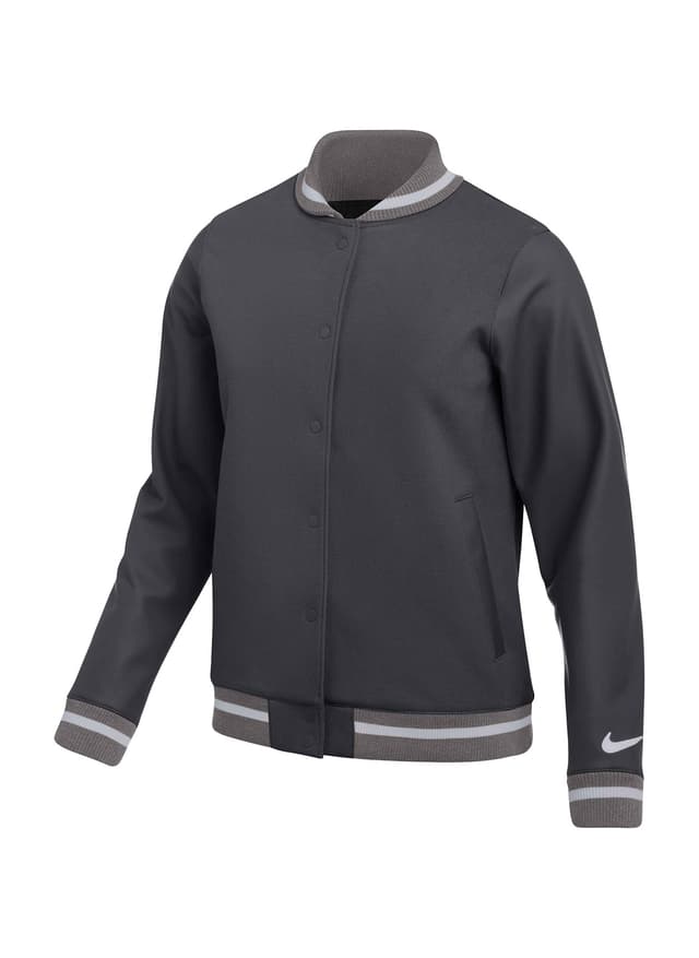 Nike Women's Letterman Jacket - Dark Grey LG