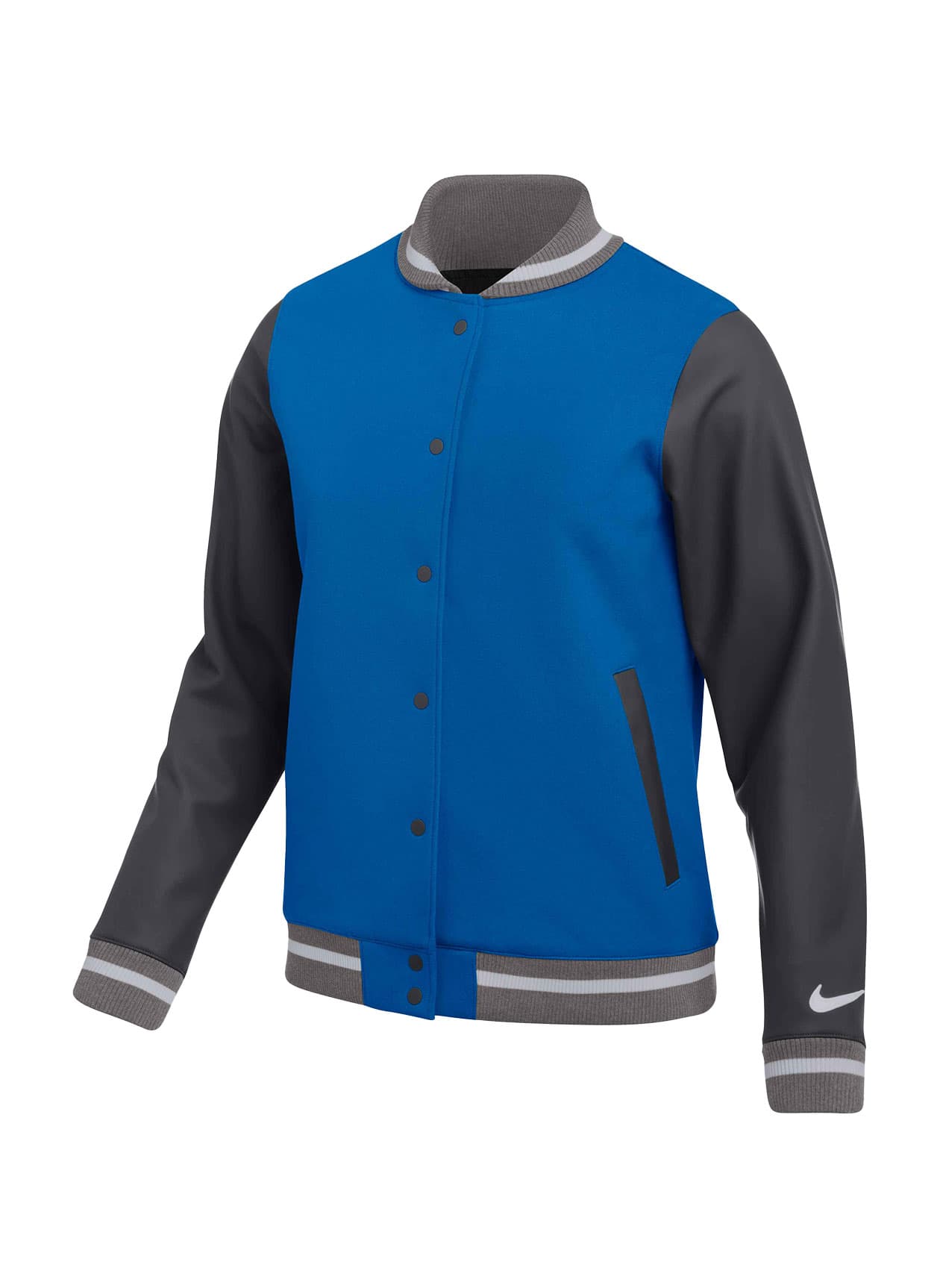 Nike Women's Letterman Jacket - Blue LG
