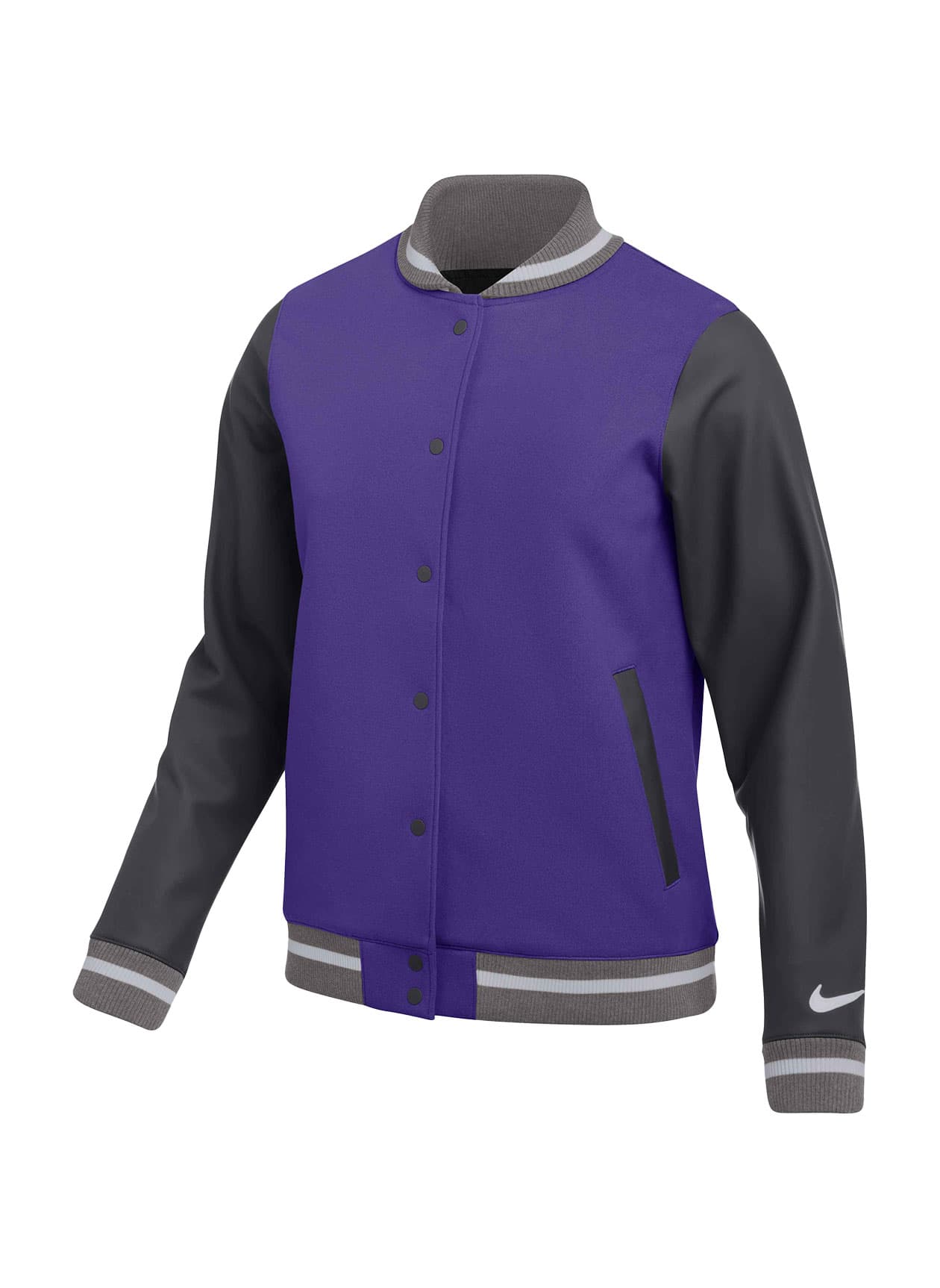 Nike Women's Letterman Jacket - Purple LG