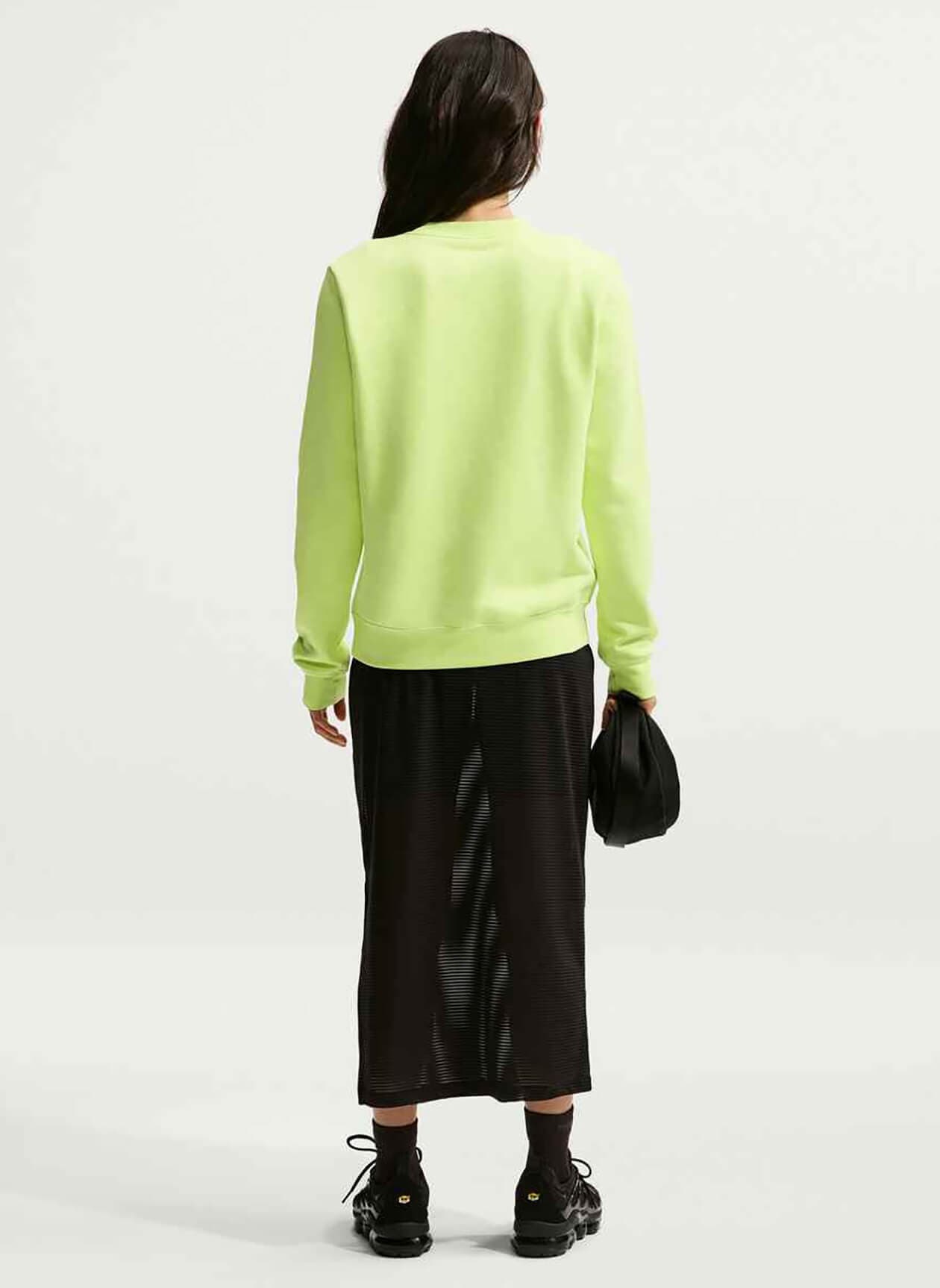 Nike Women's Sportswear Club Fleece Crewneck - Yellow LG