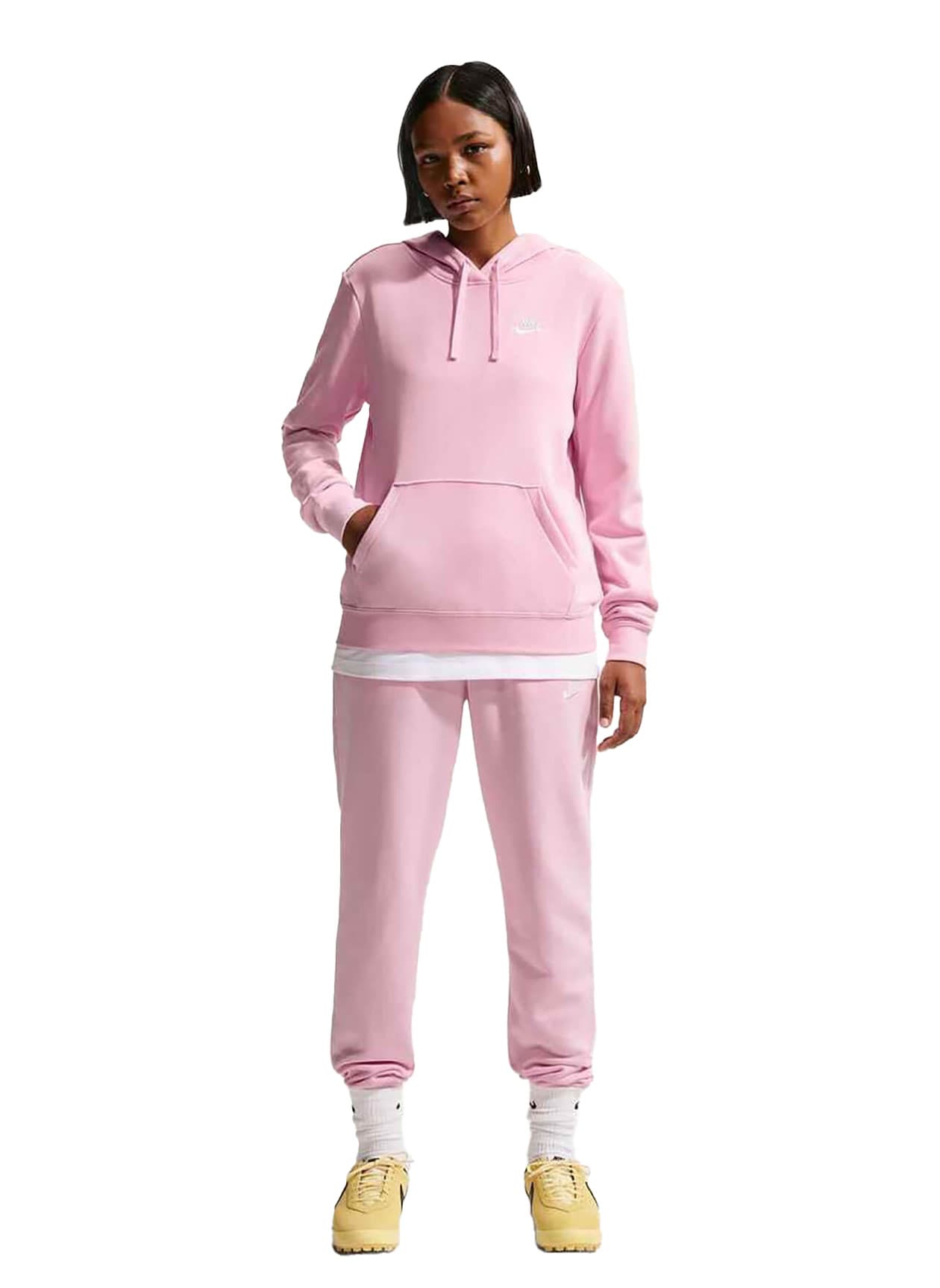 Nike Women's Sportswear Club Fleece Hoodie - Pink LG