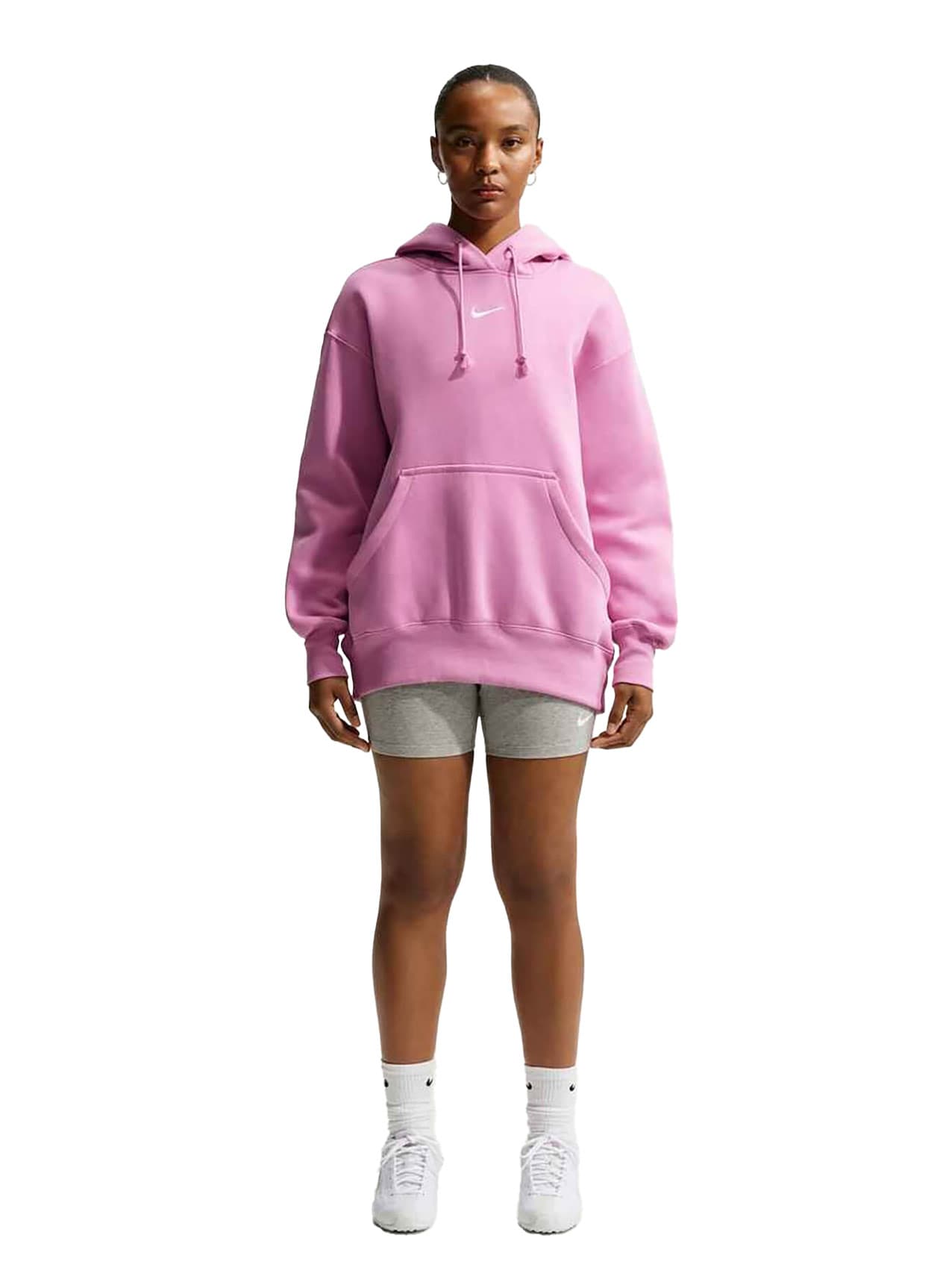 Nike Women's Oversized Phoenix Hoodie - Light Magenta / Sail LG