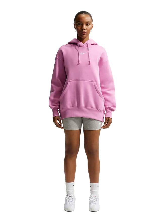 Nike Women's Oversized Phoenix Hoodie - Light Magenta / Sail LG