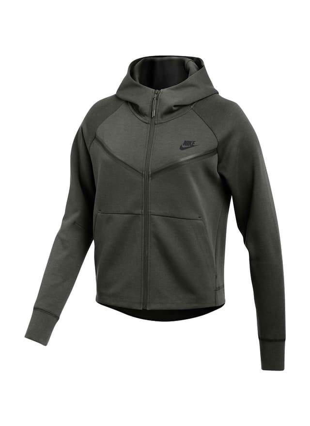 Nike Women's Tech Fleece Windrunner Hoodie - Dark Grey LG
