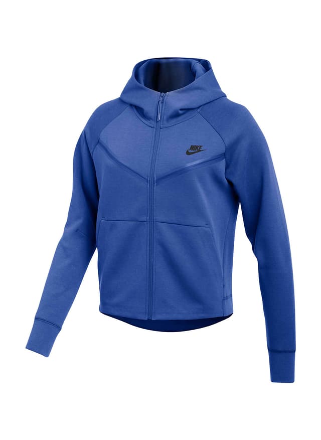 Nike Women's Tech Fleece Windrunner Hoodie - Blue LG