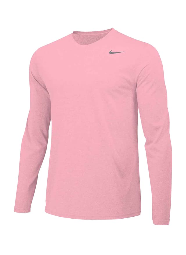 Nike Men's Legend Long-Sleeve Crew T-Shirt - Pink 3XL