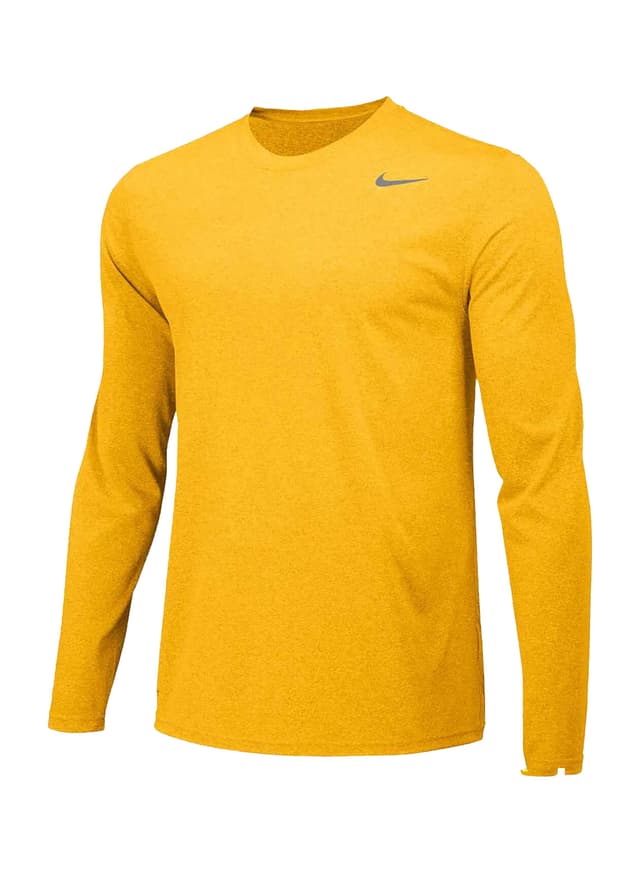 Nike Men's Legend Long-Sleeve Crew T-Shirt - Yellow Strike / Cool Grey 3XL