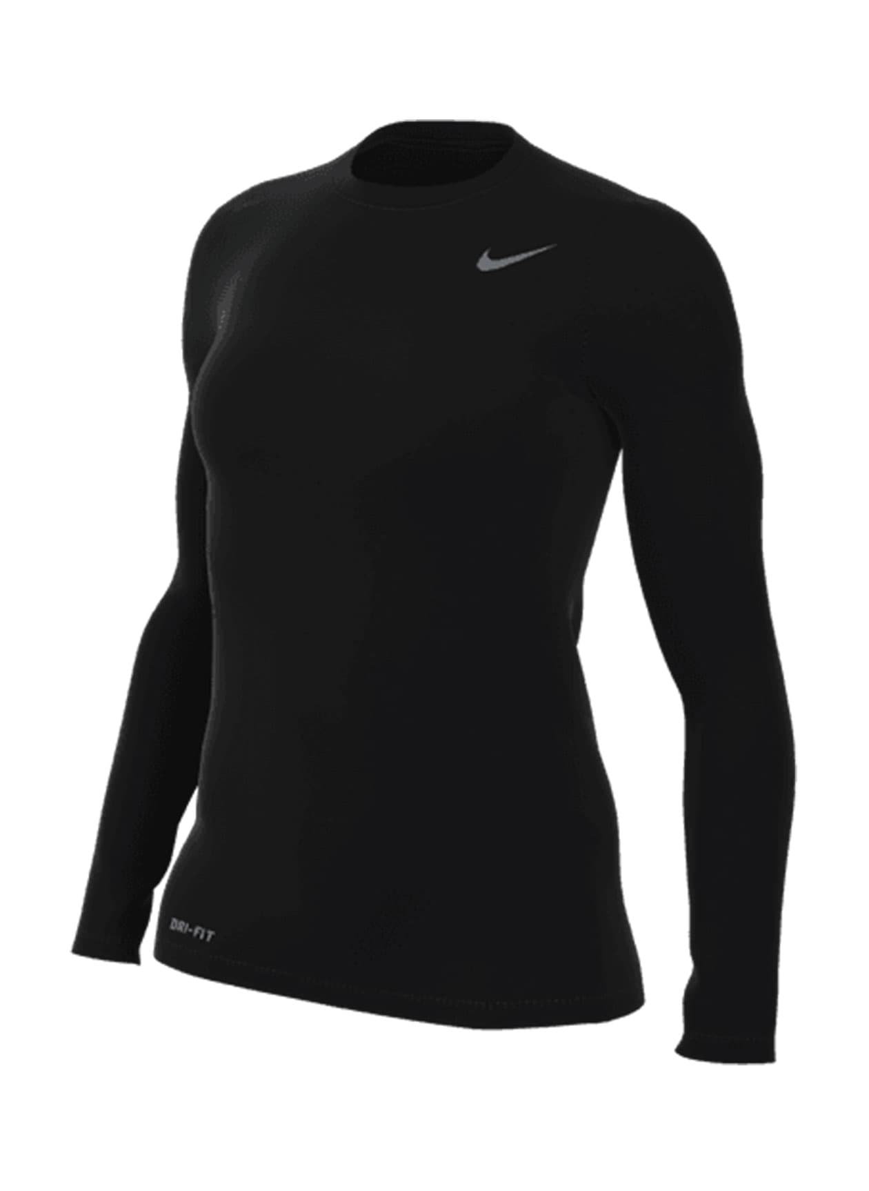 Nike Women's Legend Long-Sleeve Crew T-Shirt - Black LG