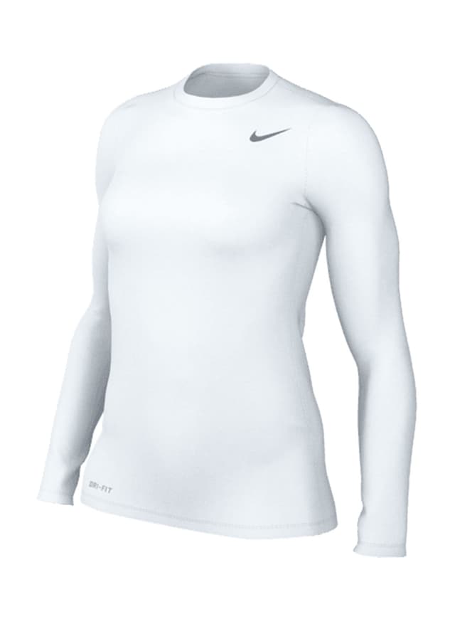 Nike Women's Legend Long-Sleeve Crew T-Shirt - White LG