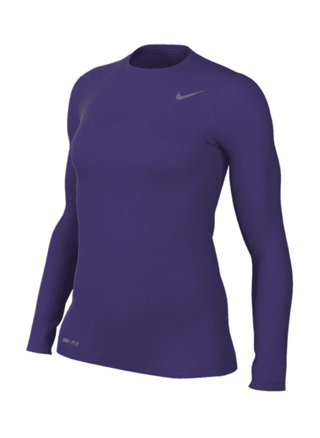 Nike Women's Legend Long-Sleeve Crew T-Shirt - Purple LG