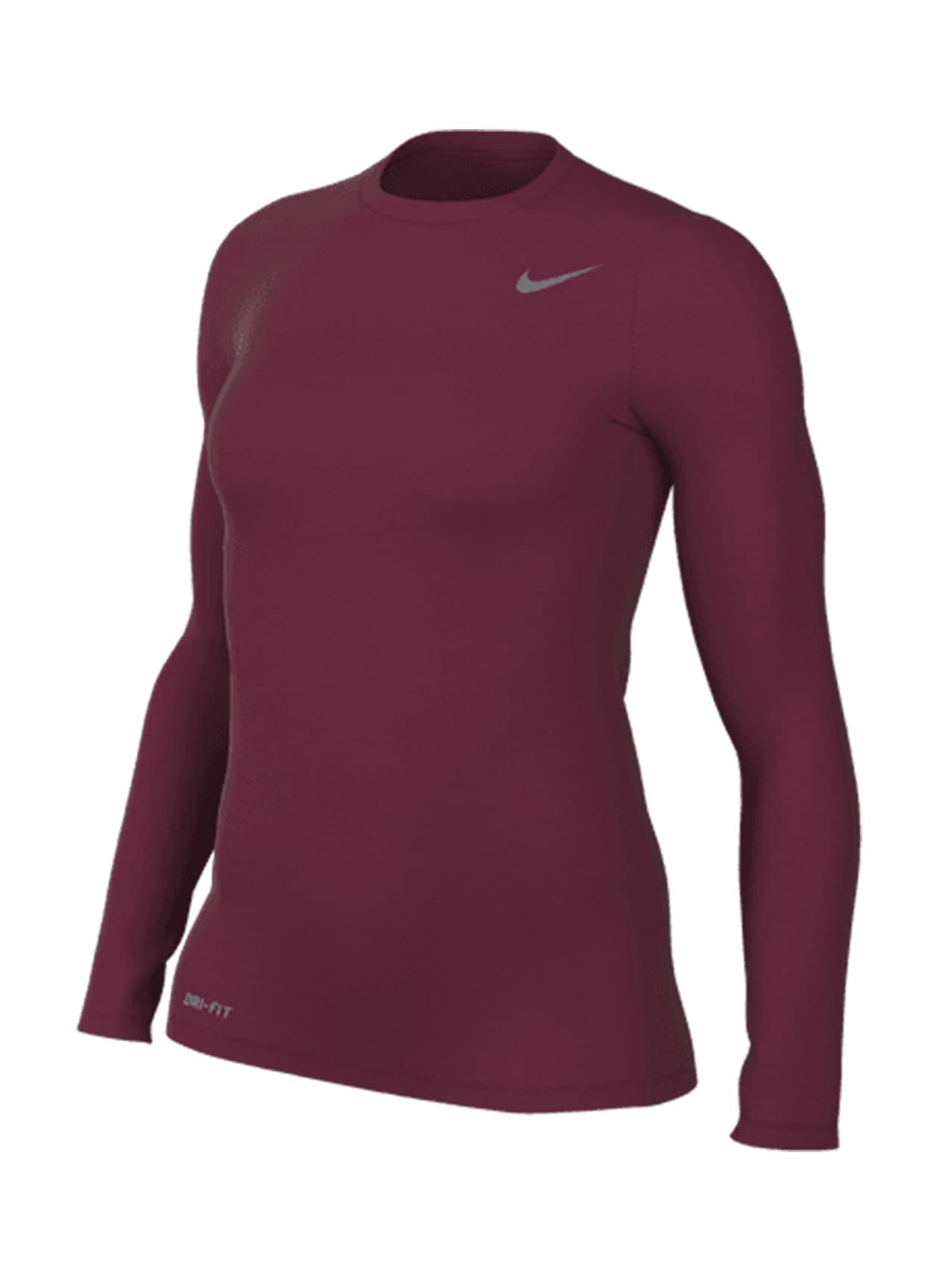 Nike Women's Legend Long-Sleeve Crew T-Shirt - Team Maroon (610) LG