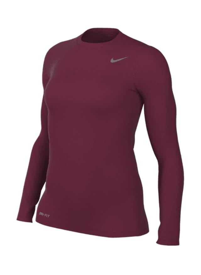 Nike Women's Legend Long-Sleeve Crew T-Shirt - Team Maroon (610) LG