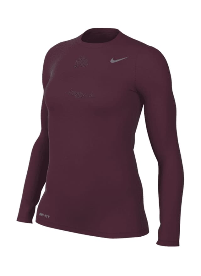 Nike Women's Legend Long-Sleeve Crew T-Shirt - Deep Maroon (669) LG