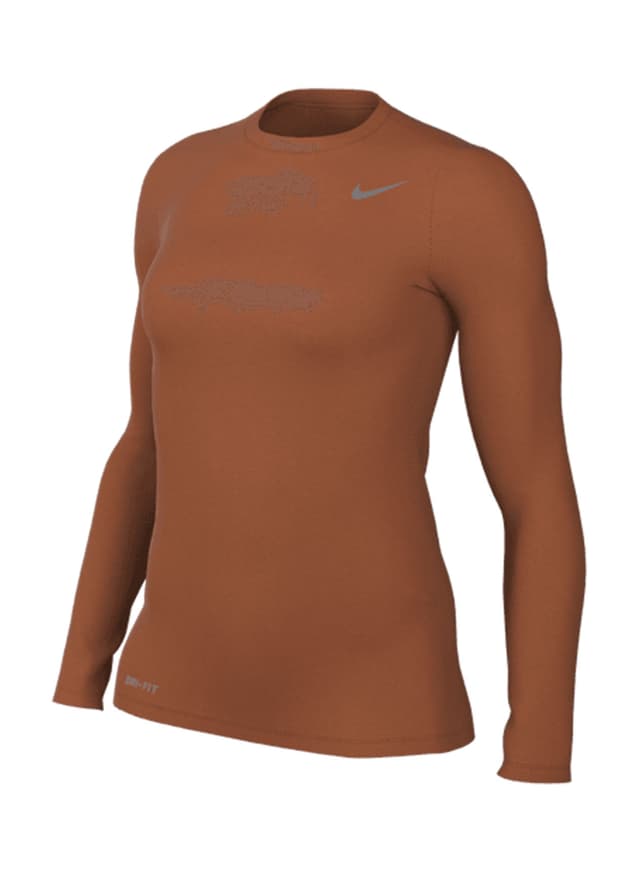 Nike Women's Legend Long-Sleeve Crew T-Shirt - Desert Orange (802) LG