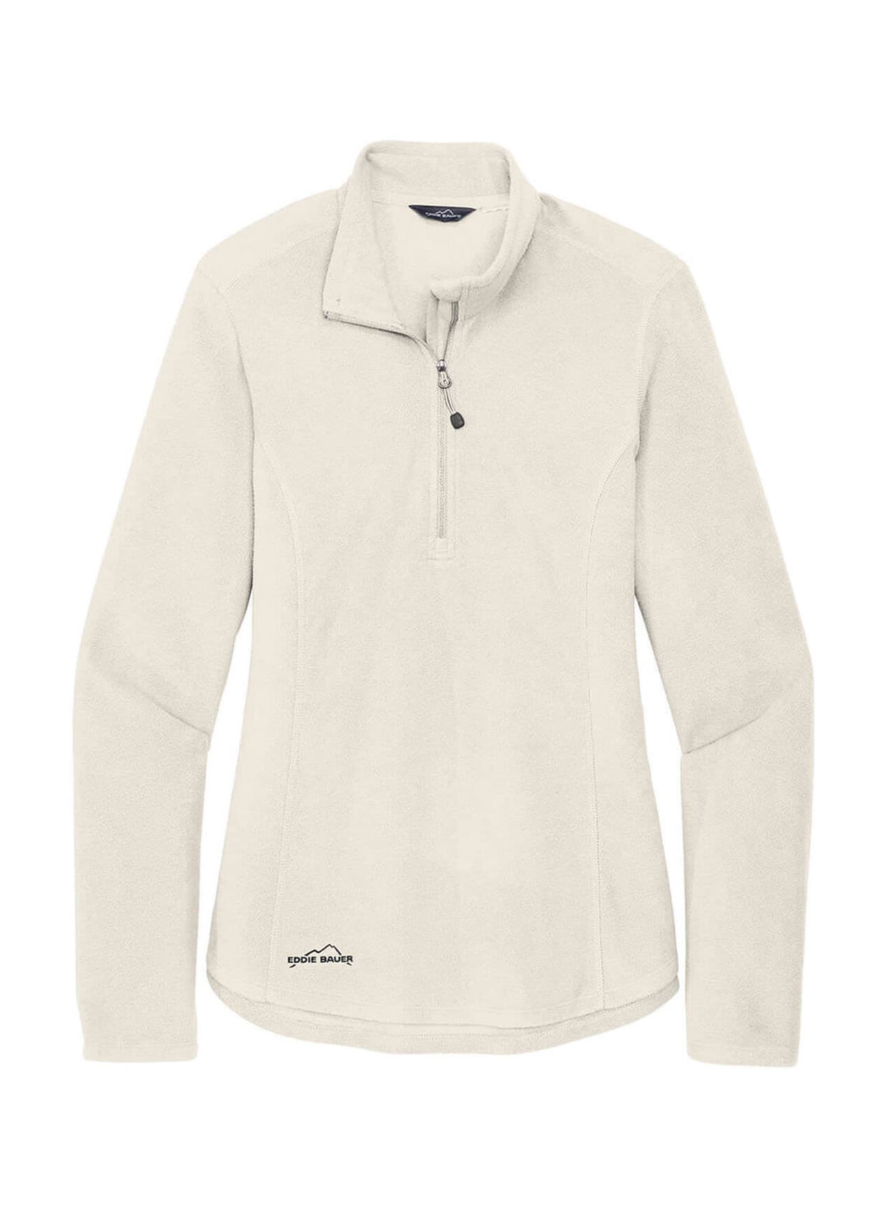 Eddie Bauer Women's Half-Zip Microfleece Jacket - White 3XL