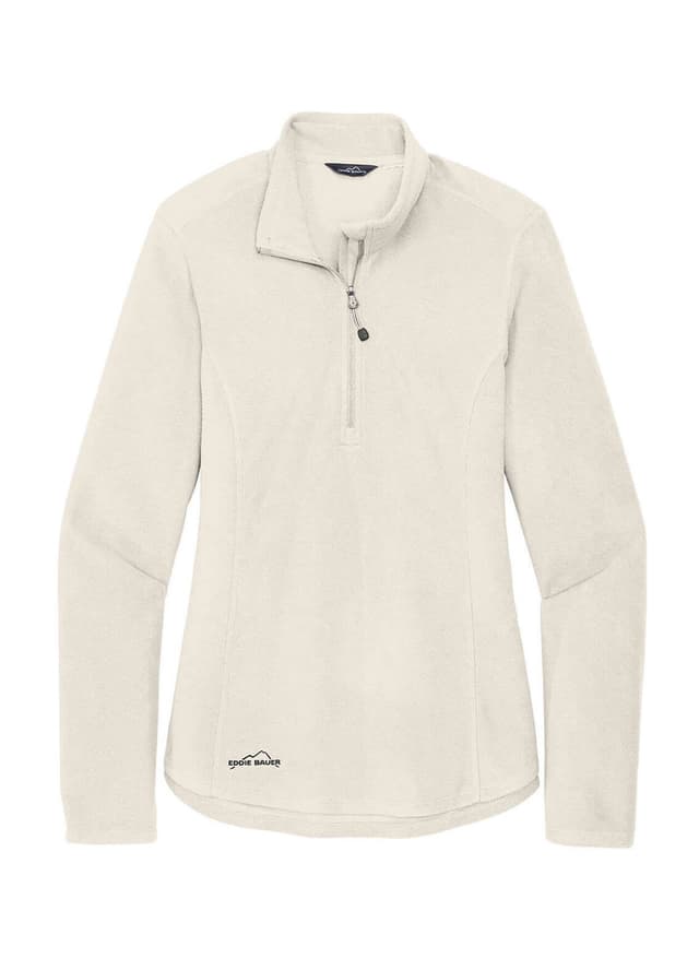 Eddie Bauer Women's Half-Zip Microfleece Jacket - White 3XL