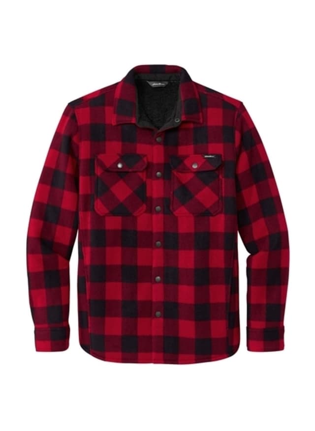 Eddie Bauer Men's Woodland Shirt Jacket - Black,Red 3XL