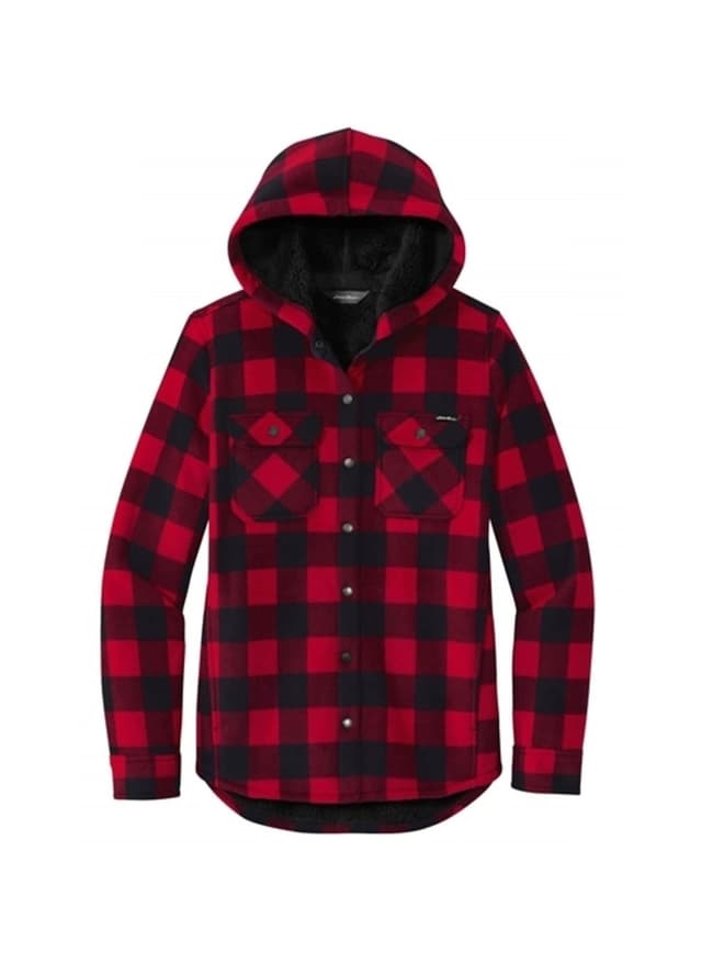 Eddie Bauer Women's Woodland Shirt Jacket - Black,Red 3XL