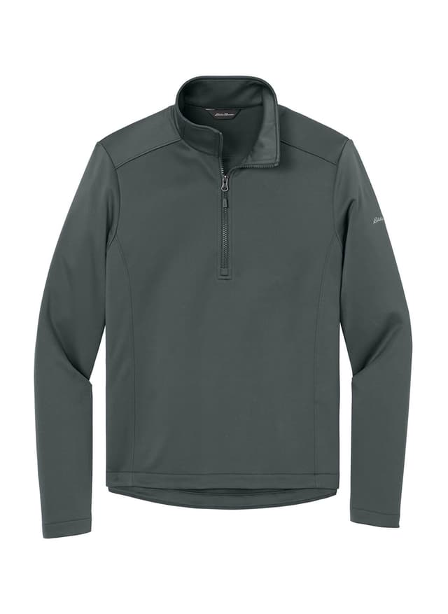 Eddie Bauer Men's Smooth Mid Layer Fleece 1/2-Zip - Dark Grey 3XL