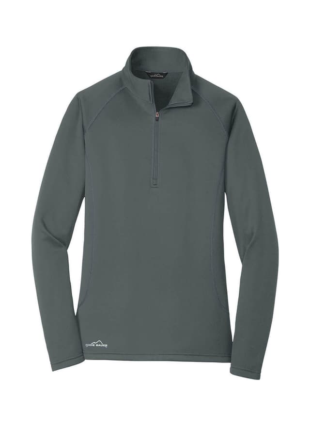 Eddie Bauer Women's Half-Zip Base Layer Fleece - Dark Grey 3XL