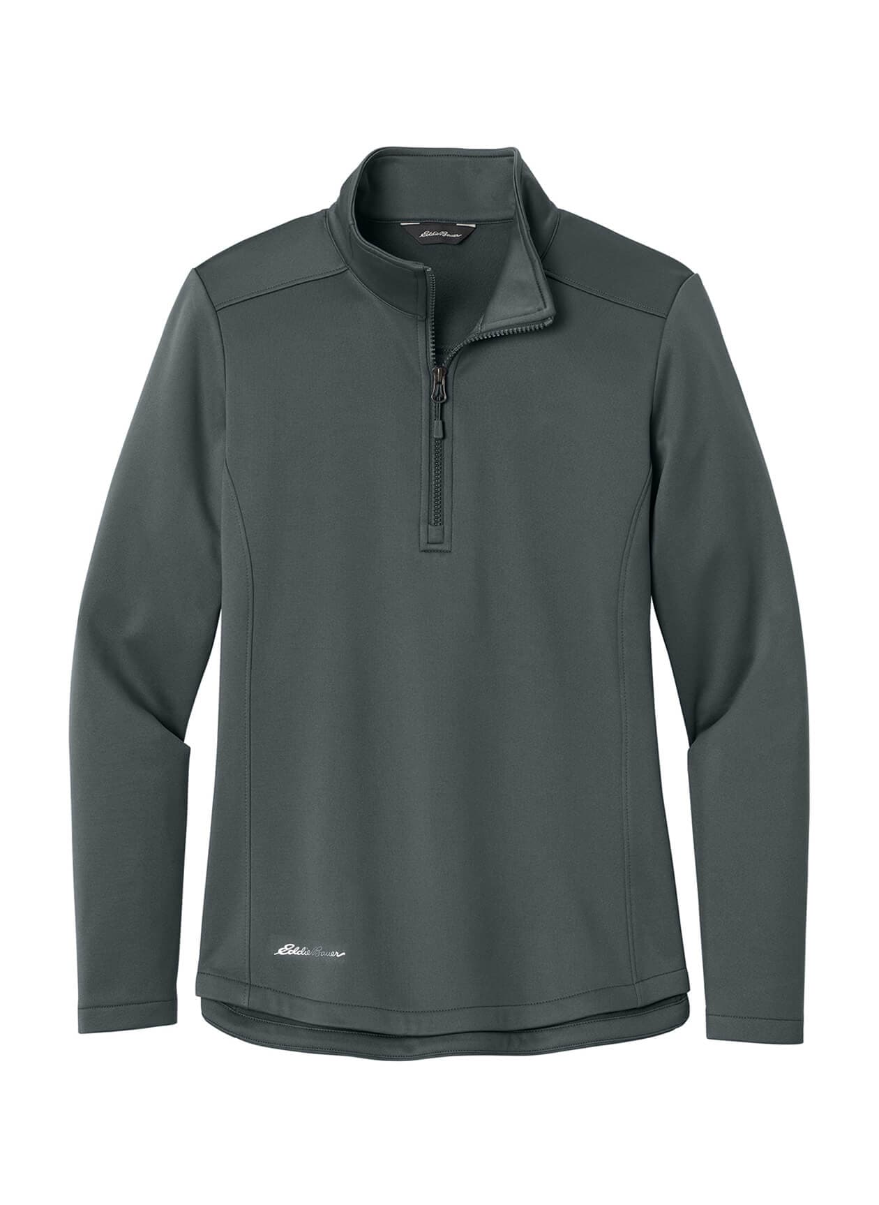 Eddie Bauer Women's Smooth Mid Layer Fleece 1/2-Zip - Dark Grey 3XL