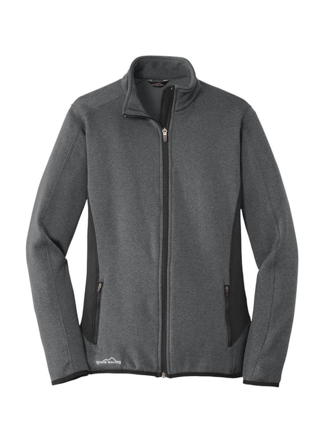 Eddie Bauer Women's Heather Stretch Fleece Jacket - Dark Charcoal Heather (DCHRH) 3XL
