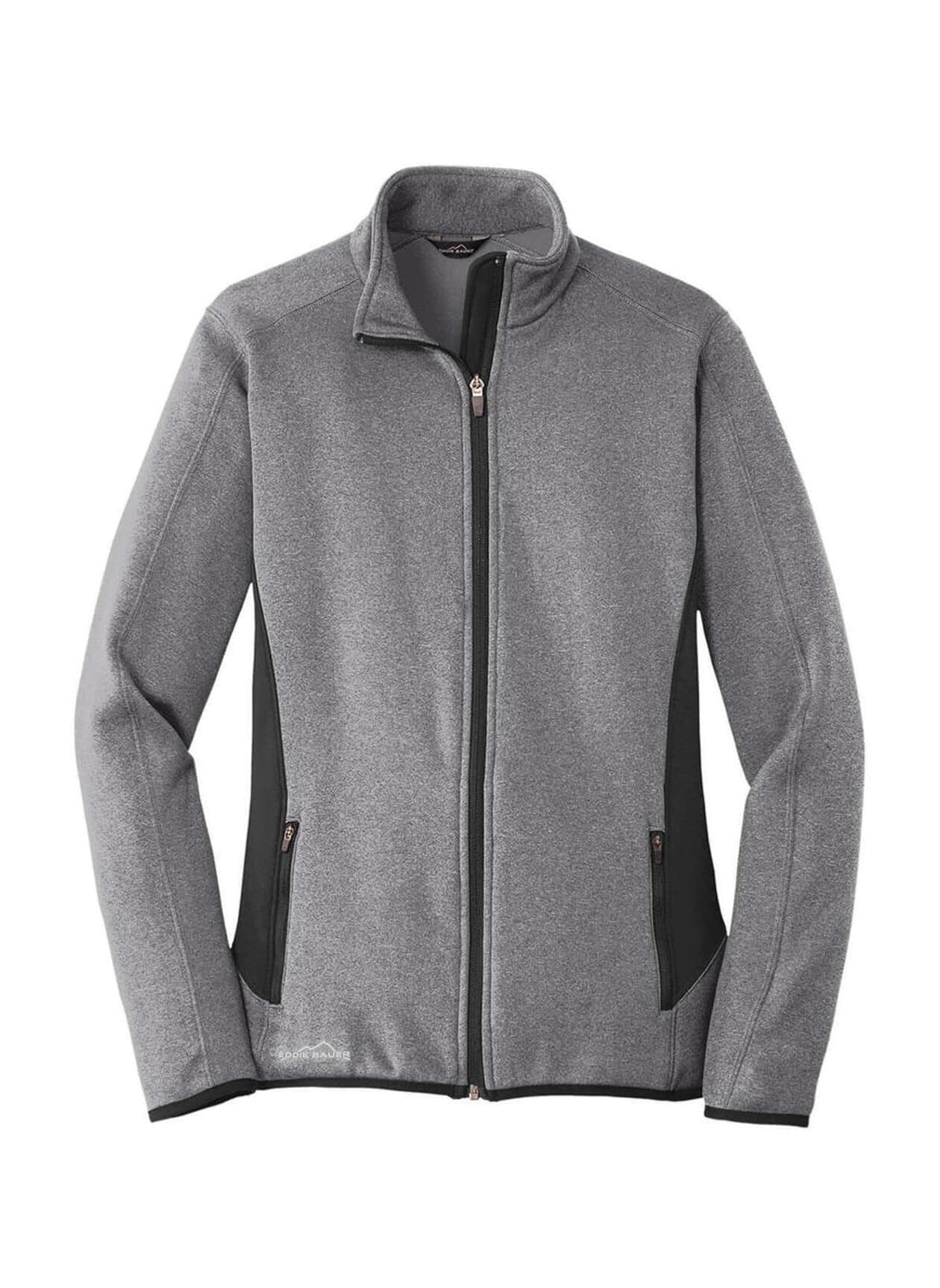 Eddie Bauer Women's Heather Stretch Fleece Jacket - Grey Heather (GRYH) 3XL