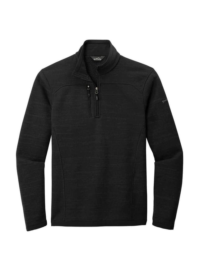 Eddie Bauer Men's Sweater Fleece Quarter-Zip - Black 3XL
