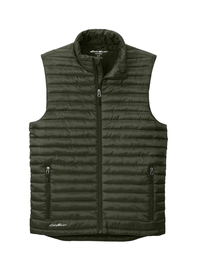Eddie Bauer Men's Packable Quilted Vest - Green 3XL