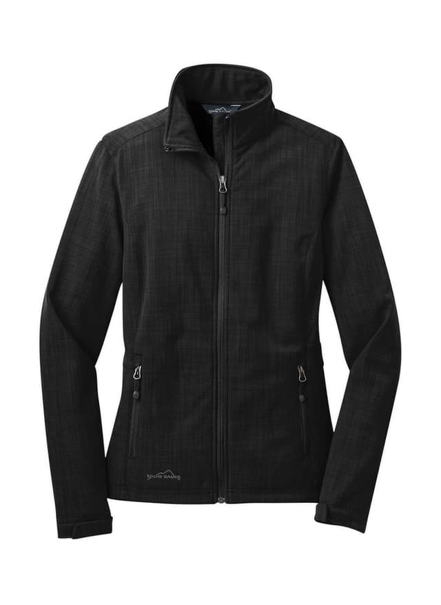 Eddie Bauer Women's Shaded Crosshatch Soft Shell Jacket - Black 3XL