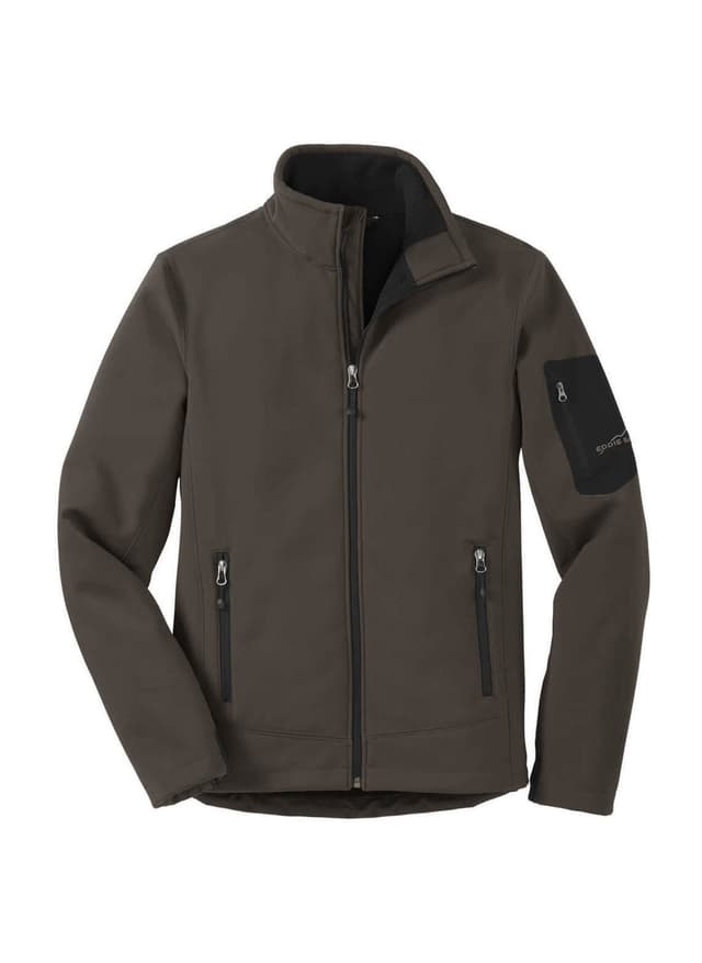 Eddie Bauer Men's Rugged Ripstop Soft Shell Jacket - Canteen Grey / Black 3XL