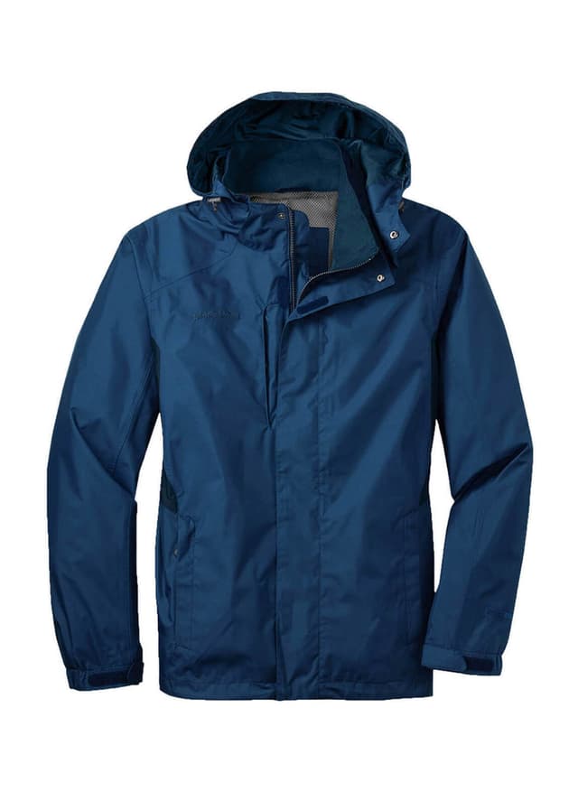Eddie Bauer Men's Rain Jacket - Deep Sea Blue / Dark Adriatic 3XL