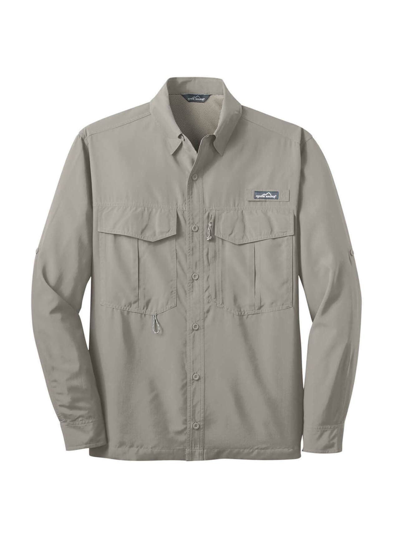 Eddie Bauer Men's Performance Fishing Shirt - Light Grey 3XL