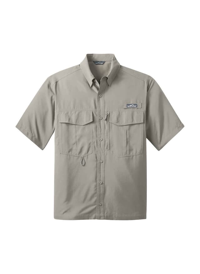 Eddie Bauer Men's Short-Sleeve Performance Fishing Shirt - Driftwood (DWD) 3XL