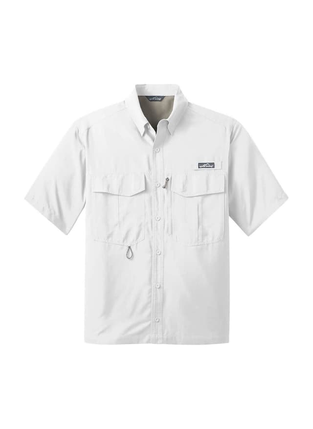 Eddie Bauer Men's Short-Sleeve Performance Fishing Shirt - White 3XL