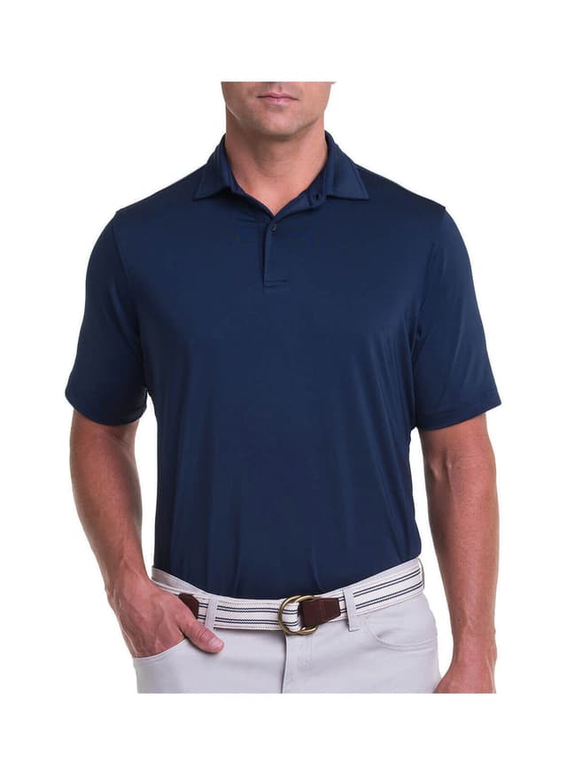 Fairway & Greene Men's Tournament Solid Tech Jersey Polo - Navy 3XL