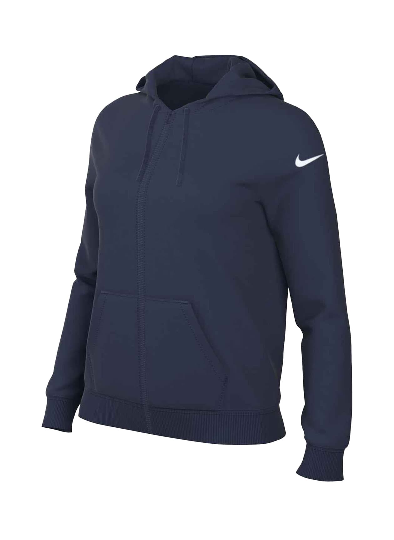 Nike Women's Club Fleece Full-Zip Hoodie - Navy LG