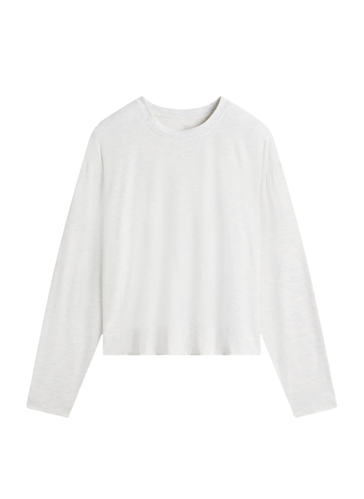 Free Fly Women's Bamboo Shade Crossover Long Sleeve - Off White Heather LG