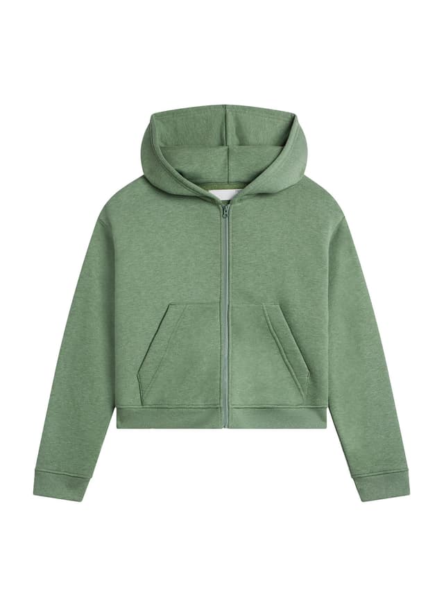 Free Fly Women's Bamboo Northcoast Fleece Full-Zip Hoodie - Green LG