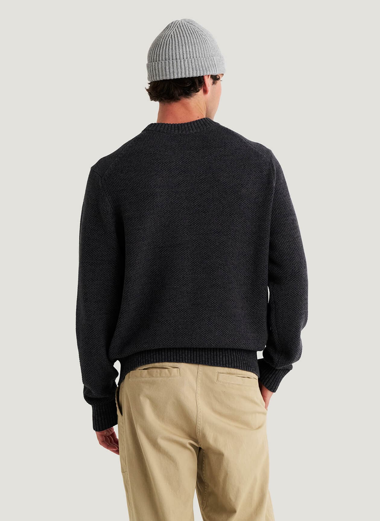 Free Fly Men's Coastloom Crew Sweater - Dark Grey LG
