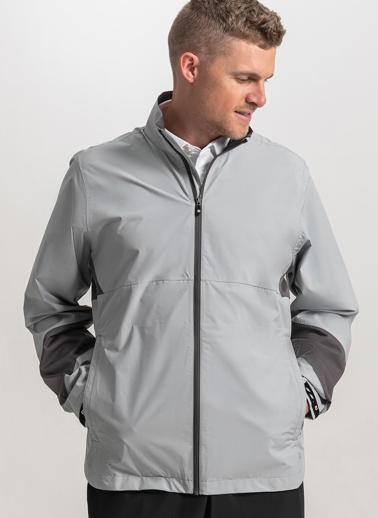 FootJoy Men's Hydrolite X Rain Jacket - Grey / Charcoal 3XL