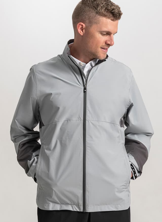 FootJoy Men's Hydrolite X Rain Jacket - Grey / Charcoal 3XL