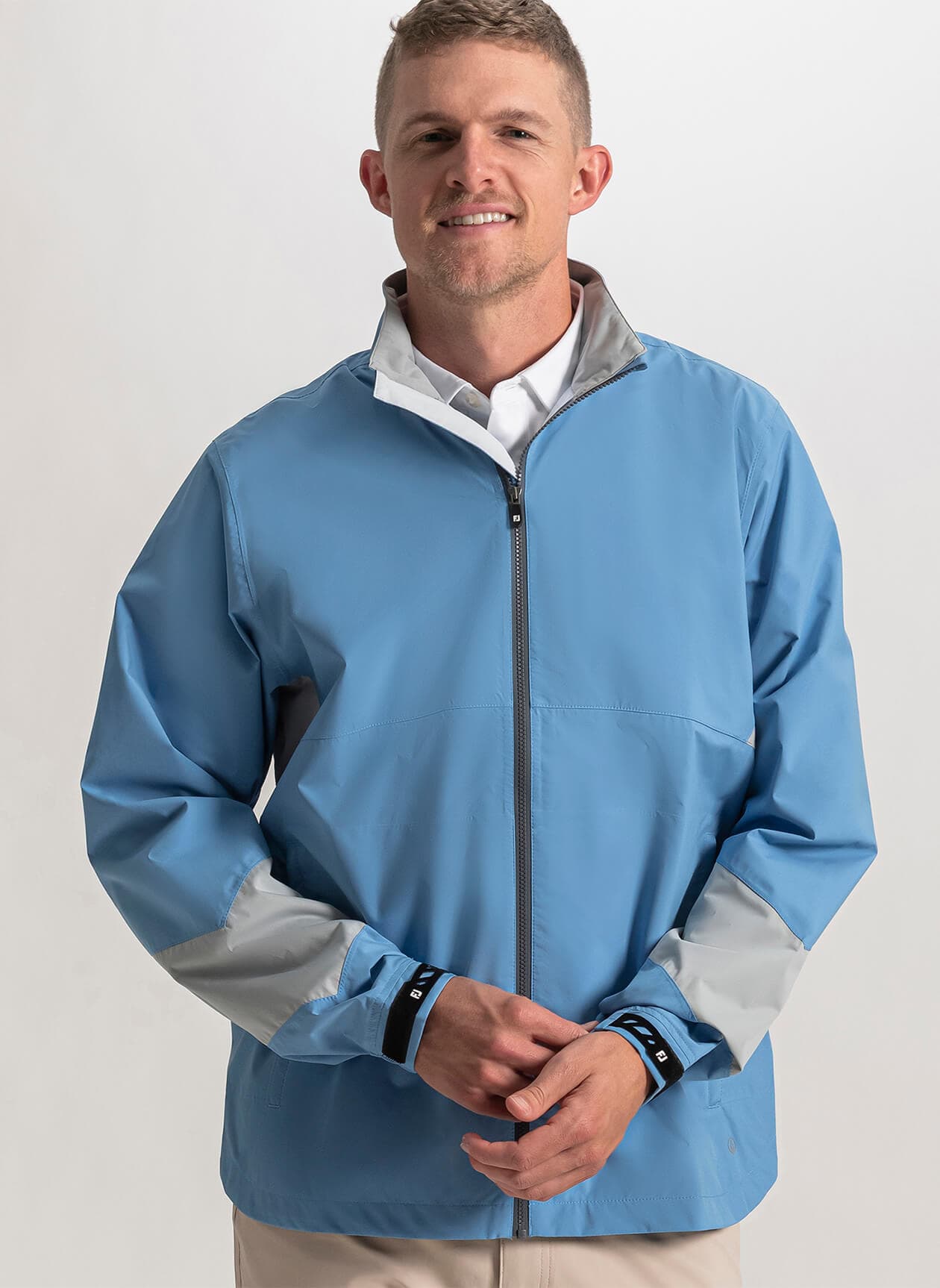 FootJoy Men's Hydrolite X Rain Jacket - Coastal Blue / Grey (38851) 3XL